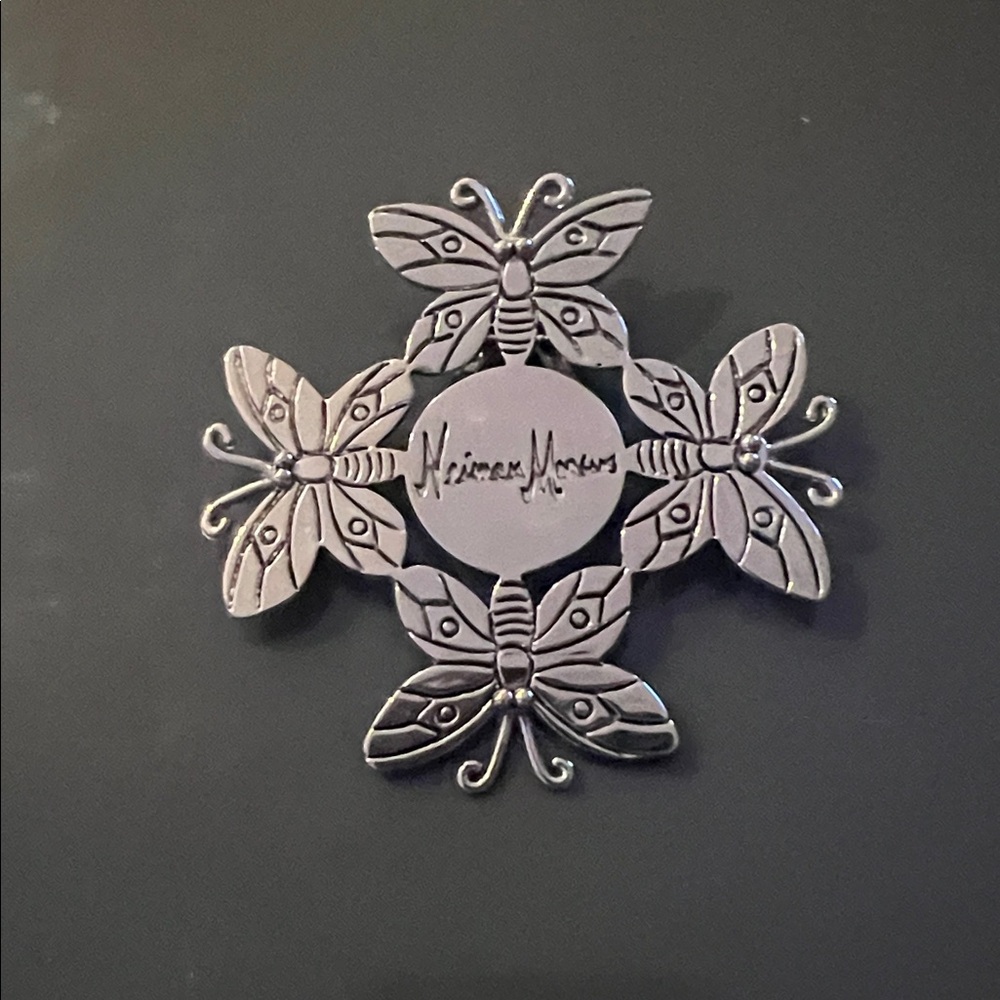 Vintage Emilia Castillo Butterfly Bookmark Signed Neiman Marcus Silver Plated